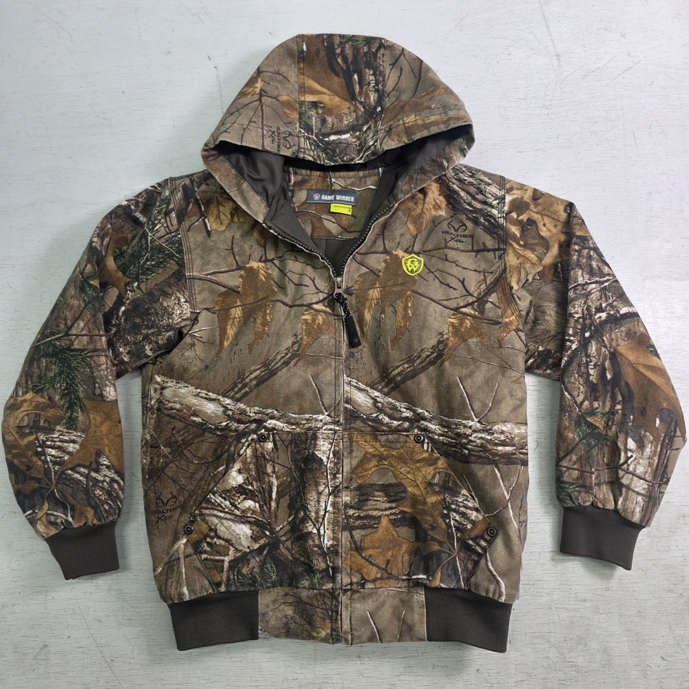 Game Winner Realtree Xtra Camo Insulated Jacket Winter‎ Hunting Youth Boys S EUC